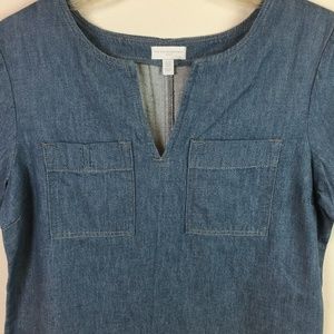 white company denim dress